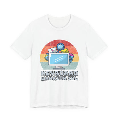 Playful Keyboard Warrior Tee, Gamer Shirt, Geek Fashion, Cute Coding Gift, Unisex Casual Tee, Retro Gaming Apparel
