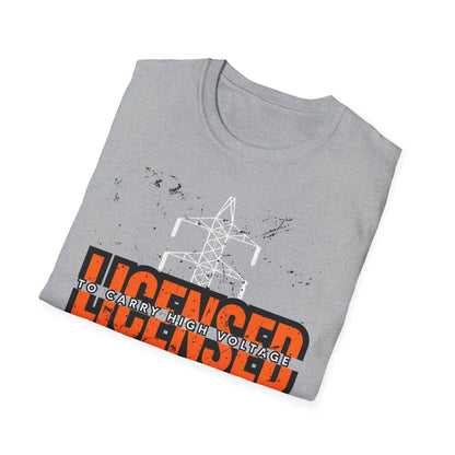 Licensed Electrician Vintage Style Unisex T-Shirt, Casual Wear, Graphic Tee for Everyday Use, Gift for Friends, Trendy Apparel