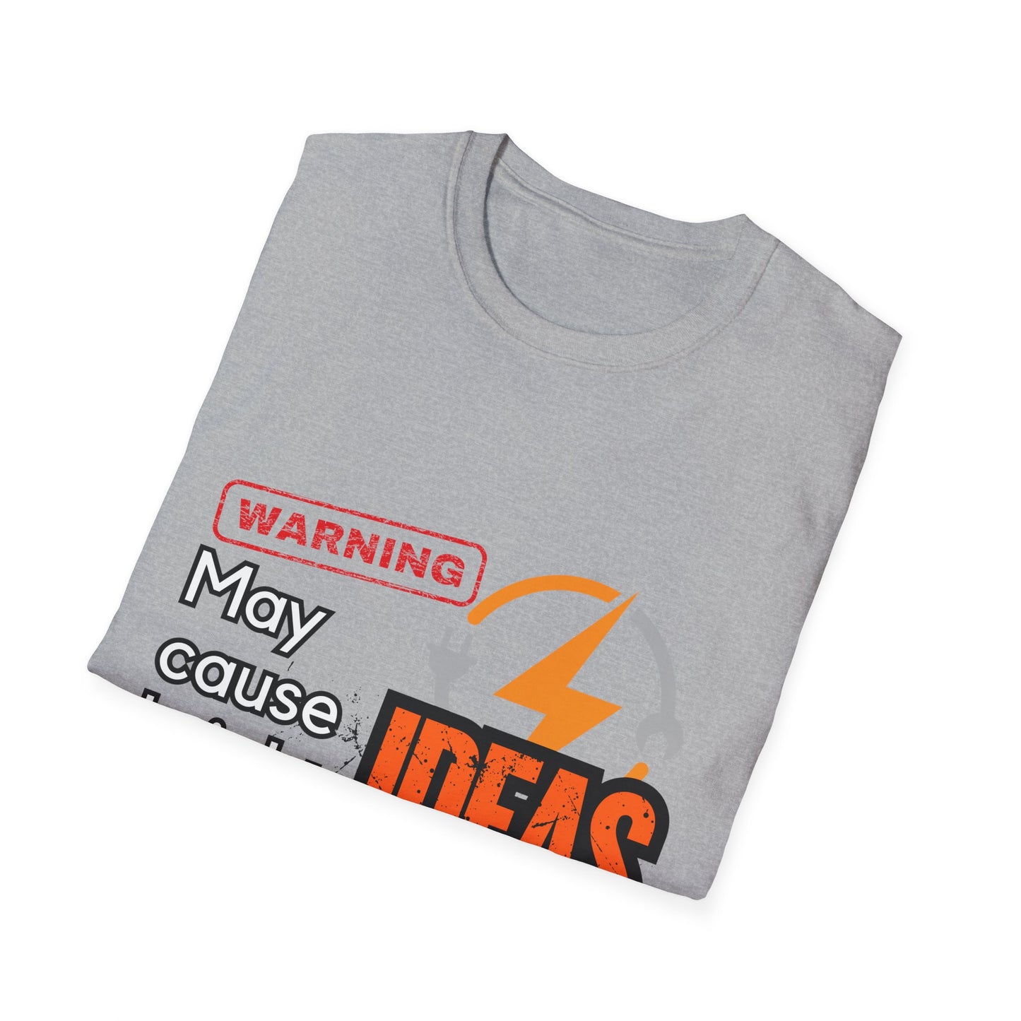 Electrian Warning T-Shirt - May Cause Bright Ideas, Funny Tee, Gift for Creatives, Unisex Apparel, Ideal for Birthdays