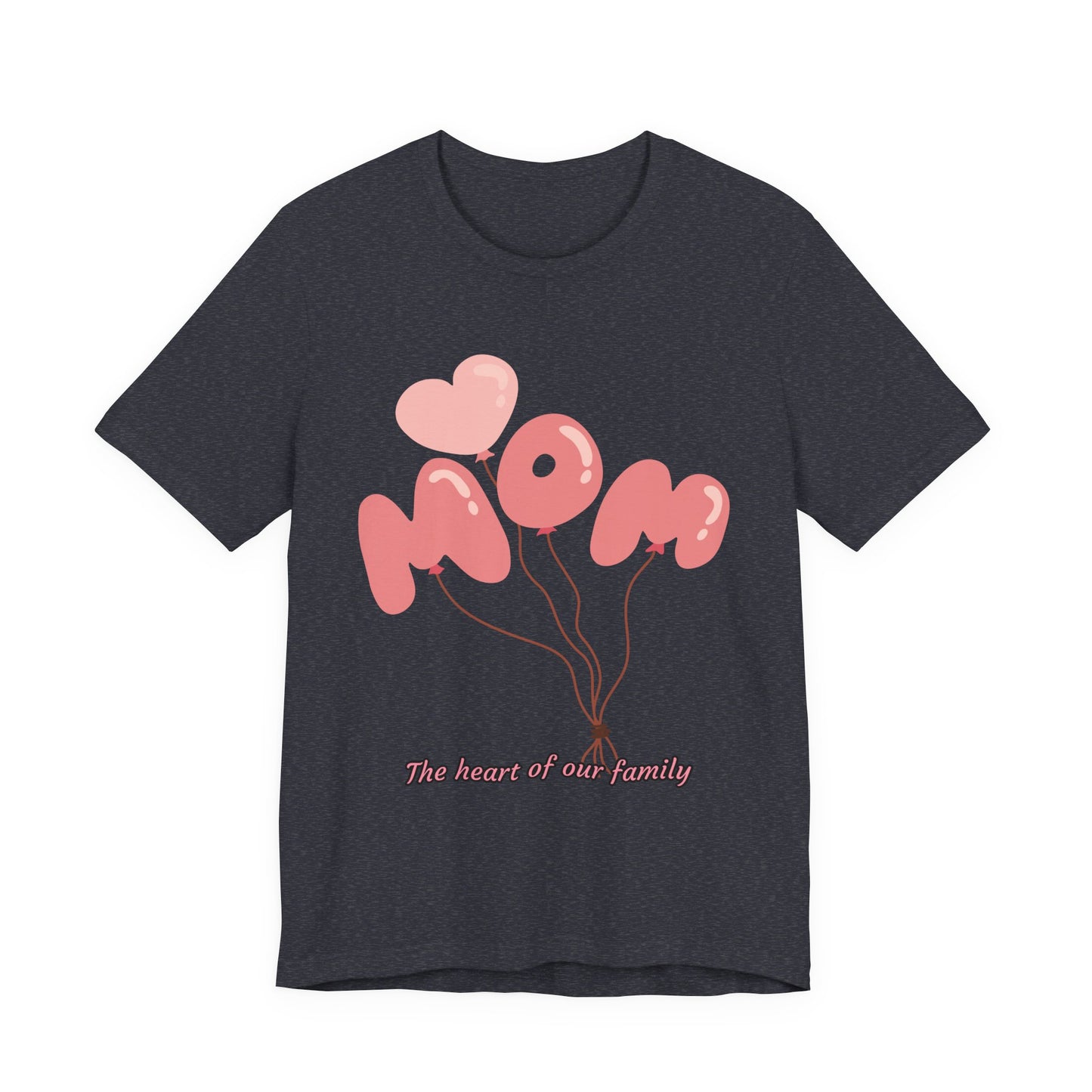 Mom Balloon Graphic Tee, Mother's Day Gift, Family Love Shirt, Cute Mom T-Shirt, Heartfelt Gift for Moms