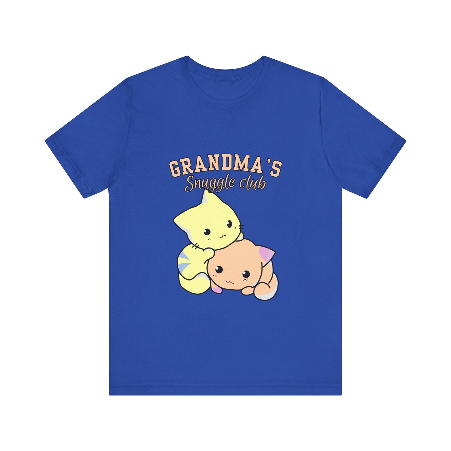 Grandma's Snuggle Club Tee, Cozy Gift for Grandma, Cute Cat Graphic Shirt, Family Gathering Outfit, Birthday Gift for Grandma