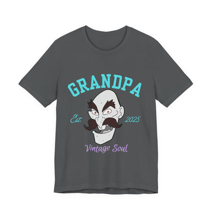Grandpa Est 2025 Vintage Soul Tee, Funny Grandpa Gift, Unisex T-Shirt, Father's Day, Vintage Style, Gift for Grandpa