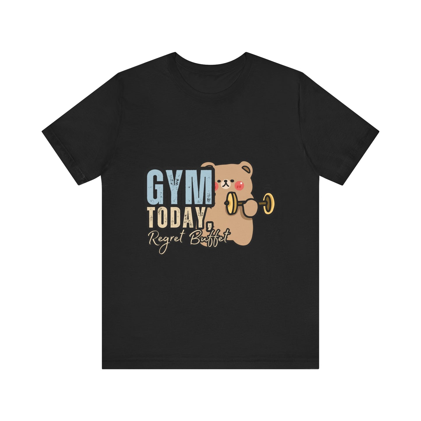 Adorable Gym Bear Unisex Tee - Perfect for Fitness Lovers, Cute Workout Shirt, Gift for Exercise Enthusiasts, Casual Wear, Fun Gym Apparel