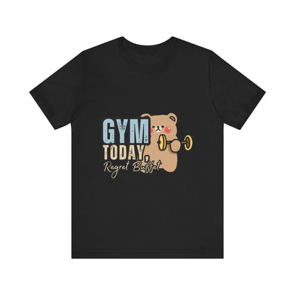 Adorable Gym Bear Unisex Tee - Perfect for Fitness Lovers, Cute Workout Shirt, Gift for Exercise Enthusiasts, Casual Wear, Fun Gym Apparel