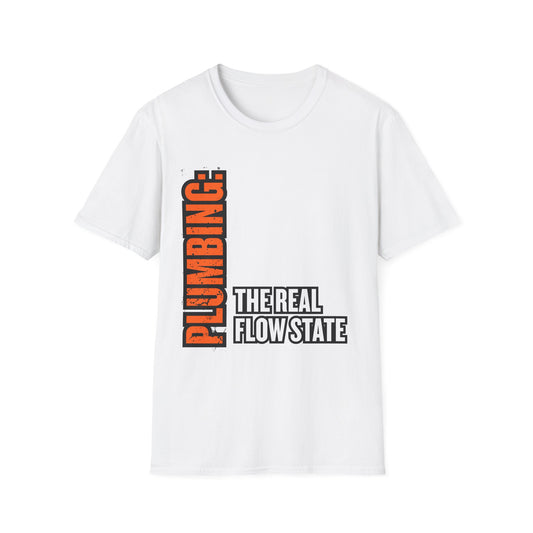 Plumbing Flow State Tee, Unisex Softstyle T-Shirt, Casual Workwear, Gift for Plumbers, Home Improvement Enthusiasts