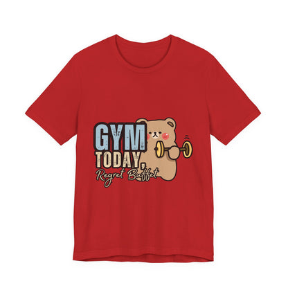 Adorable Gym Bear Unisex Tee - Perfect for Fitness Lovers, Cute Workout Shirt, Gift for Exercise Enthusiasts, Casual Wear, Fun Gym Apparel