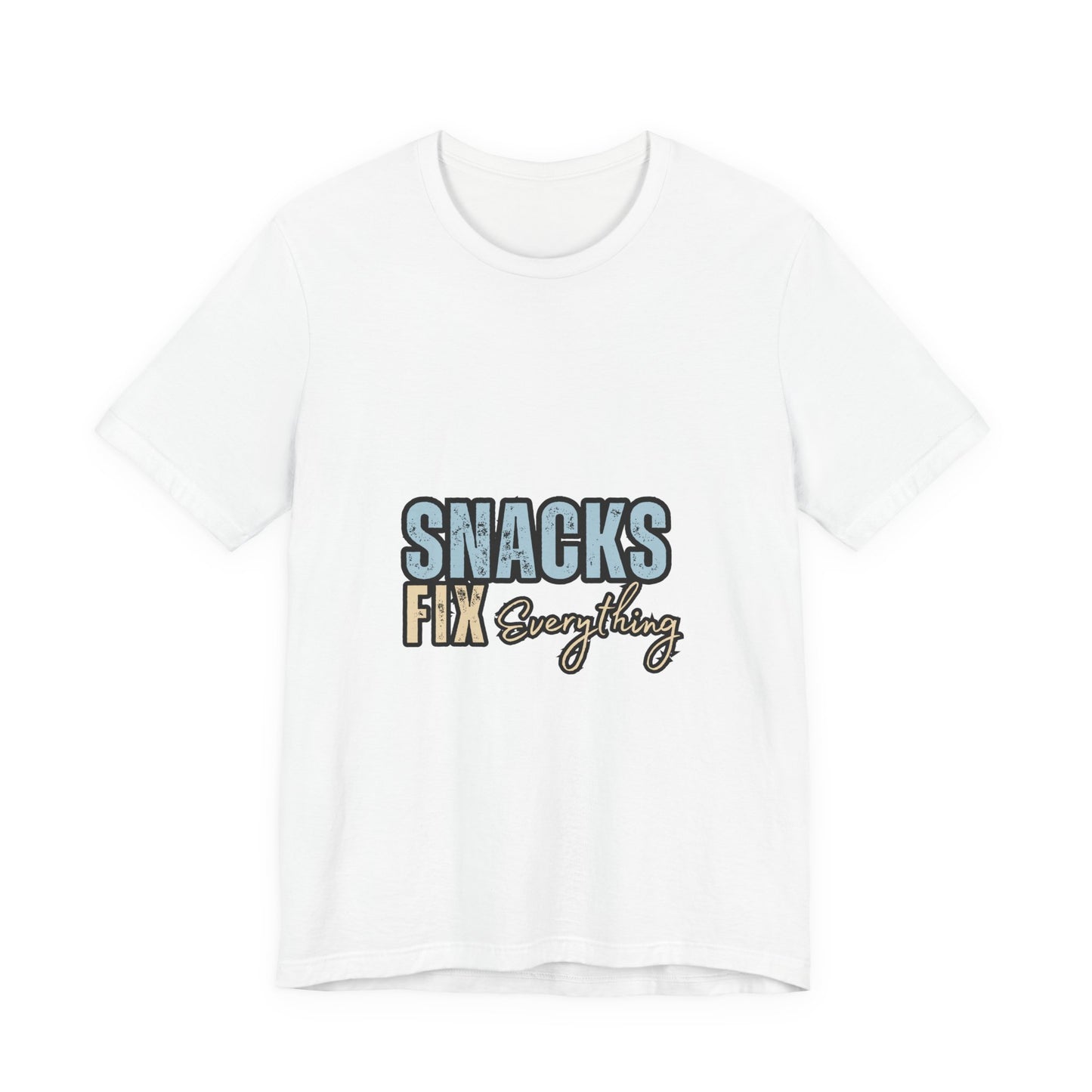 Funny Snack-Themed Unisex Tee, Ideal Gift for Food Lovers, Perfect for Casual Wear, Parties, or Movie Nights