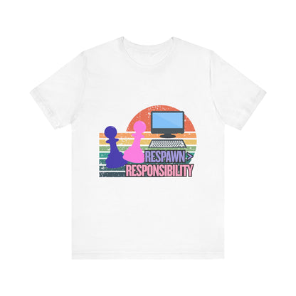 Retro Gaming Tee - Respawn Responsibility T-Shirt for Gamers, Unisex Short Sleeve Jersey, Fun Gift for Birthdays, Holidays, Casual [...]