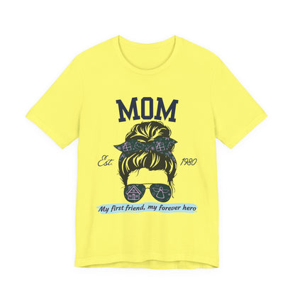 Mom Life Unisex Tee - Est. 1980, Gift for New Moms, Birthday Gift, Casual Wear, Mother's Day Shirt, Trendy Graphic T-Shirt