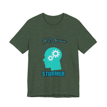 HD Brain Stormer Tee, Funny Unisex T-Shirt, Gift for Tech Lovers, Unique Geeky Apparel, Casual Brainstorming Shirt