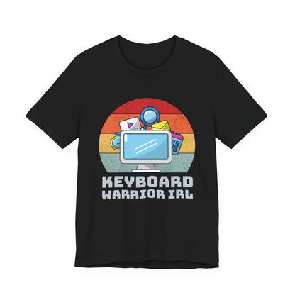 Playful Keyboard Warrior Tee, Gamer Shirt, Geek Fashion, Cute Coding Gift, Unisex Casual Tee, Retro Gaming Apparel