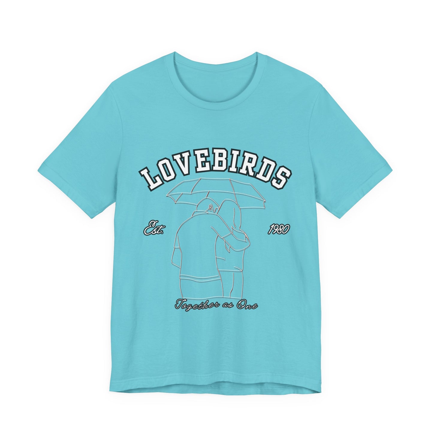 Lovebirds Unisex T-Shirt, Romantic Tee for Couples, Anniversary Gift, Valentine's Day Apparel, Gift for Her/Him, Cute Casual Wear