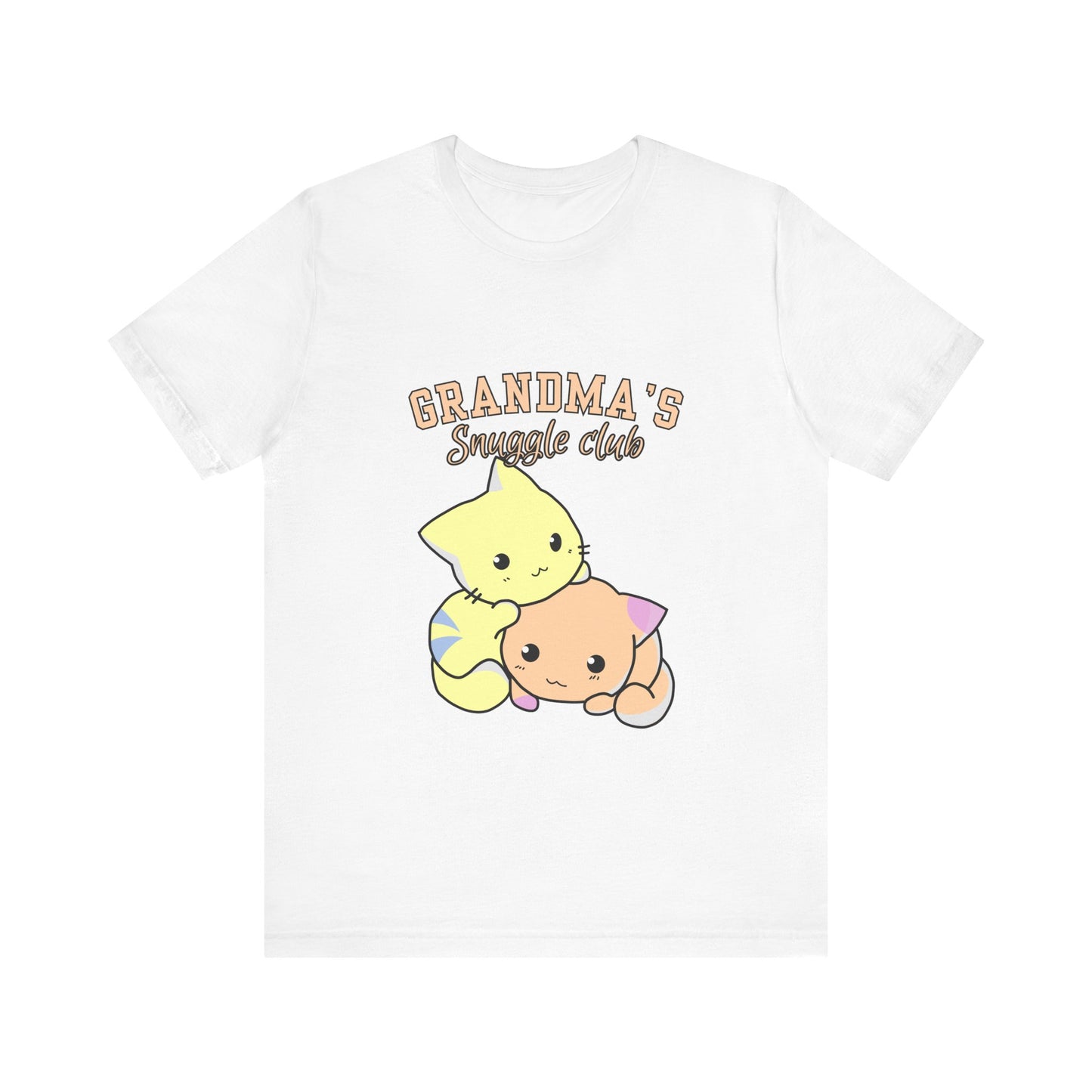 Grandma's Snuggle Club Tee, Cozy Gift for Grandma, Cute Cat Graphic Shirt, Family Gathering Outfit, Birthday Gift for Grandma