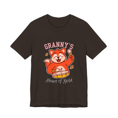Granny's Heart of Gold Tee, Cute Graphic T-Shirt, Gift for Grandma, Casual Wear, Family Celebration Shirt