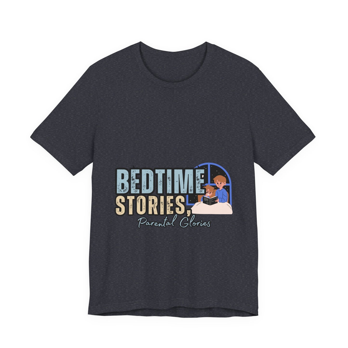 Bedtime Stories Unisex Tee, Cozy Sleep Shirt, Gift for Parents, Family Storytime T-shirt, Book Lovers Apparel