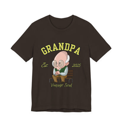 Vintage Grandpa Tee, Unisex Short Sleeve T-Shirt, Gift for Grandpa, Father's Day Outfit, Family Reunion Apparel, Nostalgic T-Shirt