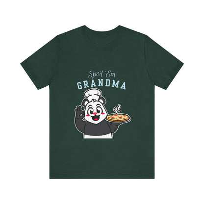 Cute Grandma Cooking Tee, Fun Family Gift, Unisex T-Shirt, Cute Chef Panda Design, Birthday, Mother's Day, Casual Wear