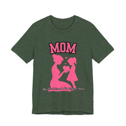 Mom and Daughter Love Tee | Unisex Jersey T-shirt for Mother's Day, Birthday Gift, Family Outing, Casual Wear, Heartwarming Gift