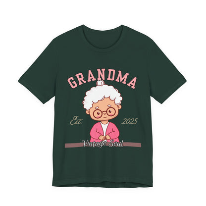 Vintage Grandma Unisex Tee - Perfect for Grandparents Day, Birthday Gift, Family Reunion Shirt, Cute Cartoon Design, Fun Casual Wear