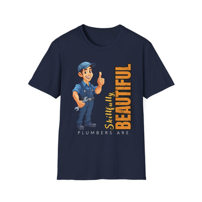 Plumber T-Shirt with Skillfully Beautiful Design, Funny Work T-Shirt, Great for Mechanics, Birthdays, or Casual Wear