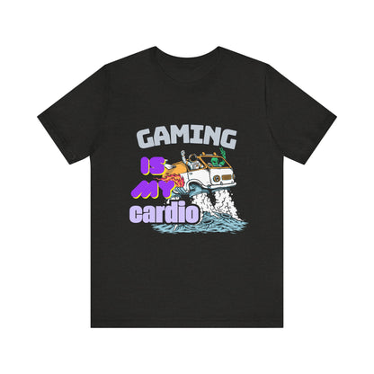 Gaming Is My Cardio Tee, Unisex Graphic T-Shirt for Gamers, Funny Gift for Birthdays, Casual Wear, Unique Gamer Apparel