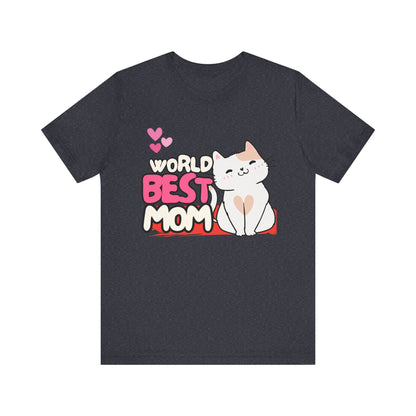 World's Best Mom Kitty Cat Tee, Unisex T-Shirt for Cat Lovers, Mother's Day Gift, Casual Wear, Kids and Moms Matching Shirts, Cute Pet Lover [...]