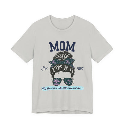 Mom Life Unisex Tee - Est. 1980, Gift for New Moms, Birthday Gift, Casual Wear, Mother's Day Shirt, Trendy Graphic T-Shirt