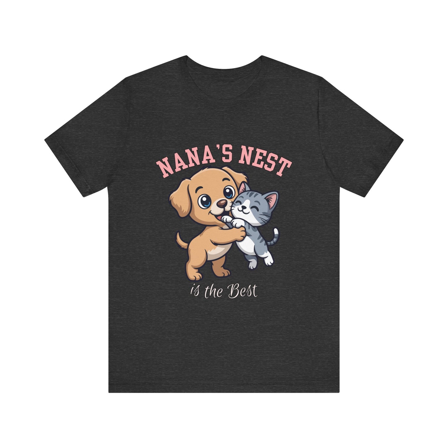 Nana's Nest Pets Unisex Tee, Cute Pet Lover T-Shirt, Gift for Dog and Cat Lovers, Family Reunion Shirt, Birthday Gift Idea