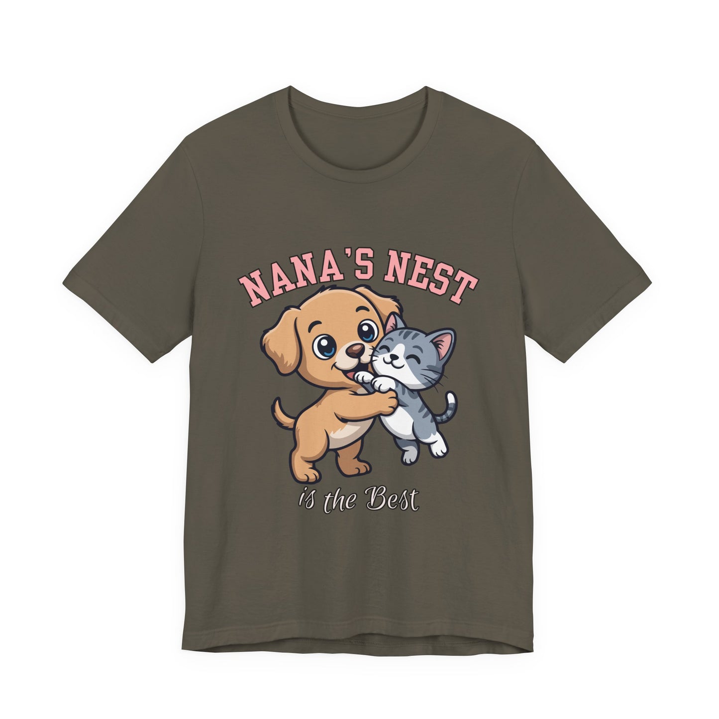 Nana's Nest Pets Unisex Tee, Cute Pet Lover T-Shirt, Gift for Dog and Cat Lovers, Family Reunion Shirt, Birthday Gift Idea