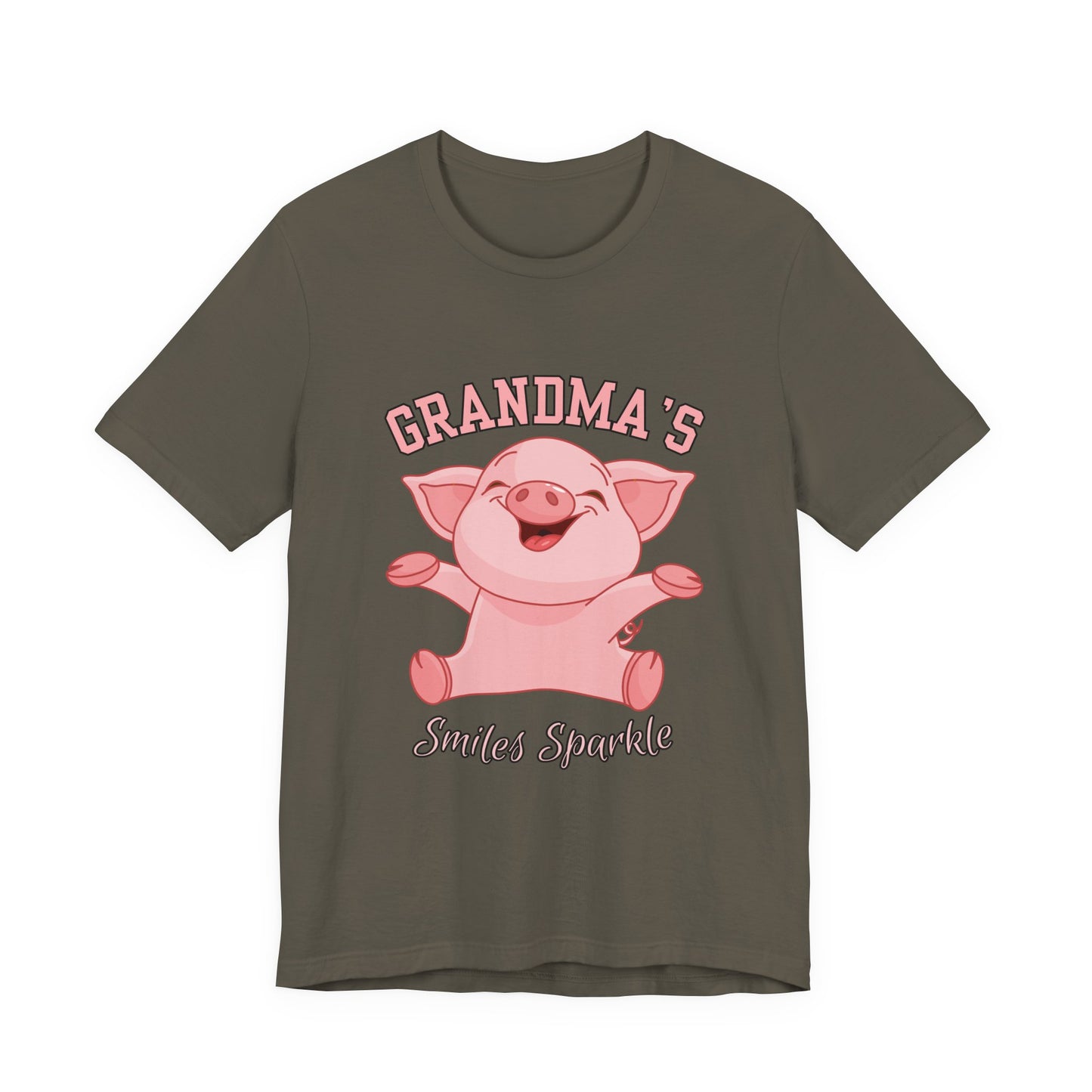 Grandma's Smiles Short Sleeve Tee, Cute Gift for Grandma, Family Gathering Shirt, Birthday Gift, Casual Wear, Fun Tee