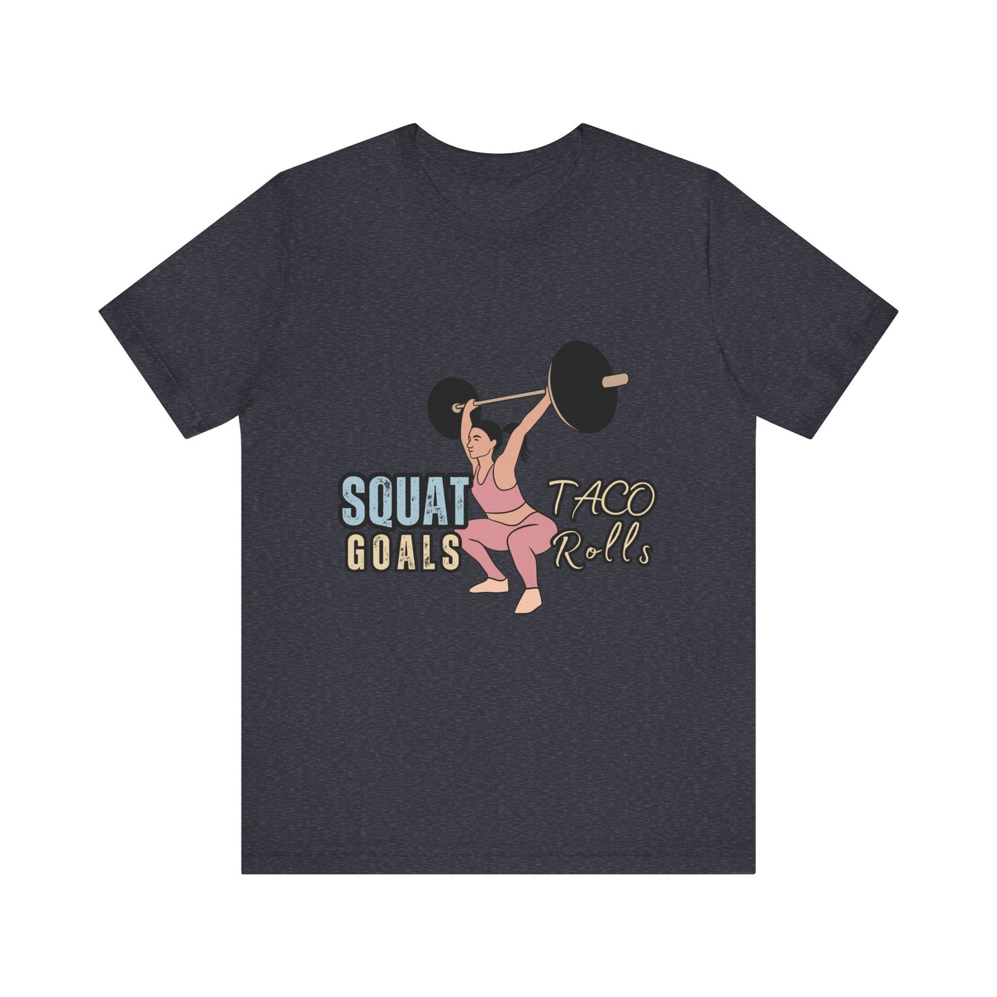 Squat Goals Unisex Jersey Tee, Funny Workout Shirt, Fitness Gift, Gym Apparel, Weightlifting Top, Motivational Tee