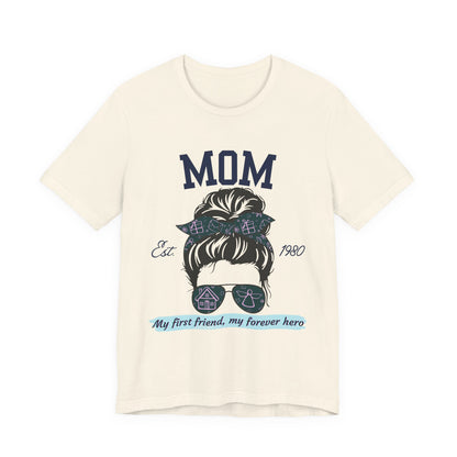 Mom Life Unisex Tee - Est. 1980, Gift for New Moms, Birthday Gift, Casual Wear, Mother's Day Shirt, Trendy Graphic T-Shirt