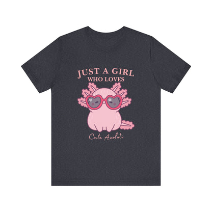 Cute Axolotl Tee for Girls, Just a Girl Who Loves, Unisex Jersey T-Shirt, Animal Lover Gift, Casual Summer Shirt, Adorable Graphic [...]