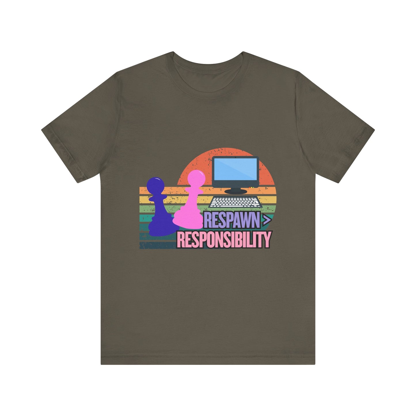 Retro Gaming Tee - Respawn Responsibility T-Shirt for Gamers, Unisex Short Sleeve Jersey, Fun Gift for Birthdays, Holidays, Casual [...]