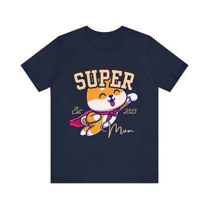 Super Hero Mom Tee, Cute Cat T-Shirt, Gift for Cat Lovers, Casual Wear, Fun Unisex Shirt, Birthday Celebration Tee