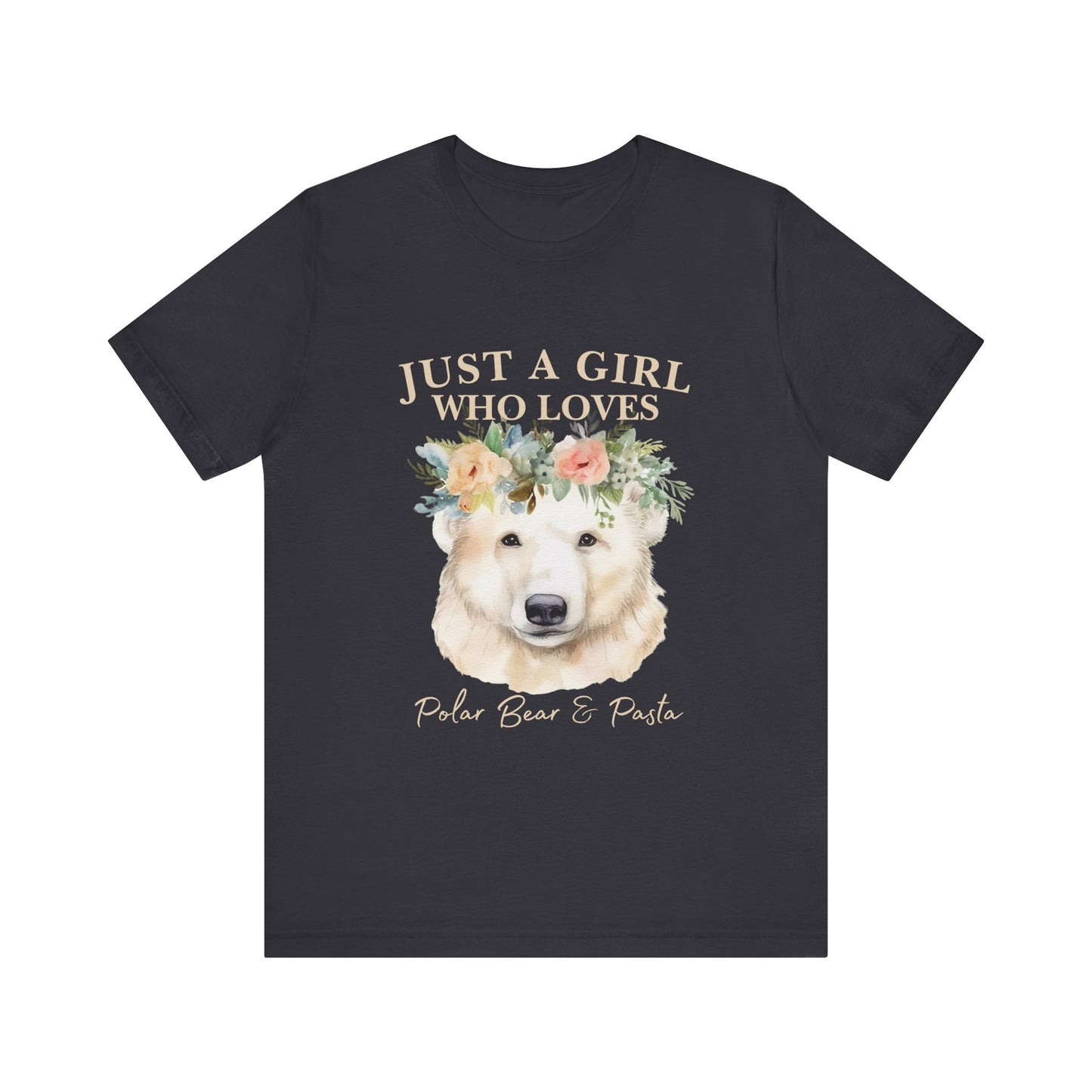Just a Girl Who Loves Polar Bears Tee, Cute Animal Lover Gift, Nature Tee, Casual Wear, Eco-friendly Shirt, Pet Lover Apparel