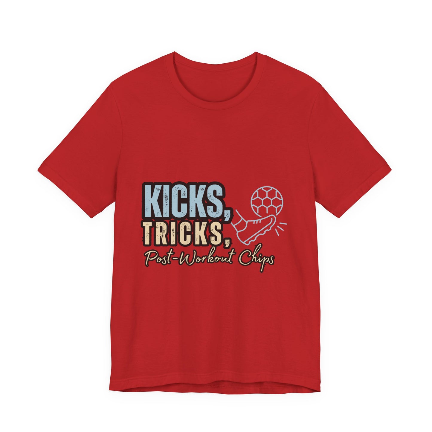 Playful Graphic Tee for Fun Lovers, Kicks Tricks T-Shirt, Unisex Casual Wear, Perfect Gift for Friends, Ideal for Parties, Celebrations