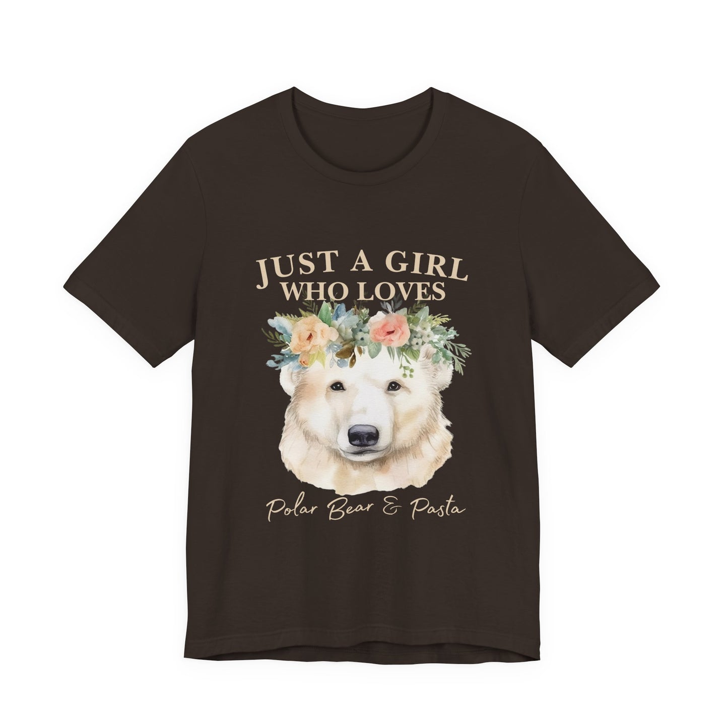 Just a Girl Who Loves Polar Bears Tee, Cute Animal Lover Gift, Nature Tee, Casual Wear, Eco-friendly Shirt, Pet Lover Apparel