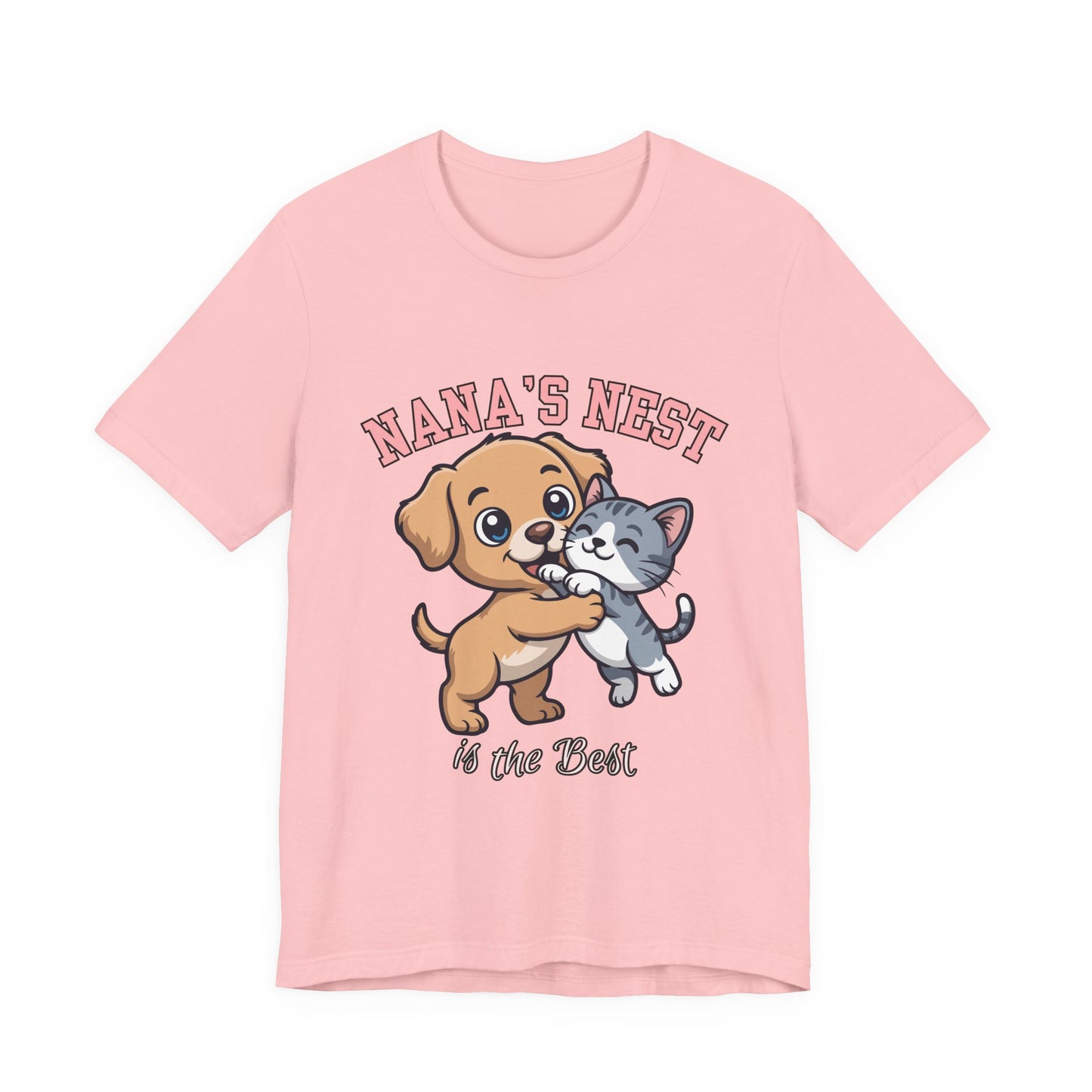 Nana's Nest Pets Unisex Tee, Cute Pet Lover T-Shirt, Gift for Dog and Cat Lovers, Family Reunion Shirt, Birthday Gift Idea