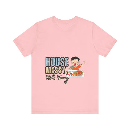 Messy House Kids Funny Tee, Unisex Short Sleeve Shirt, Family Humor Gift, Parenting Humor T-Shirt, Kids Mess T-Shirt