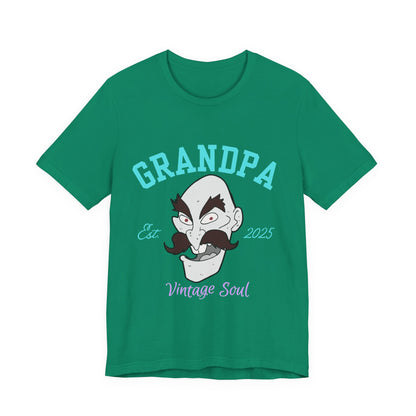 Grandpa Est 2025 Vintage Soul Tee, Funny Grandpa Gift, Unisex T-Shirt, Father's Day, Vintage Style, Gift for Grandpa