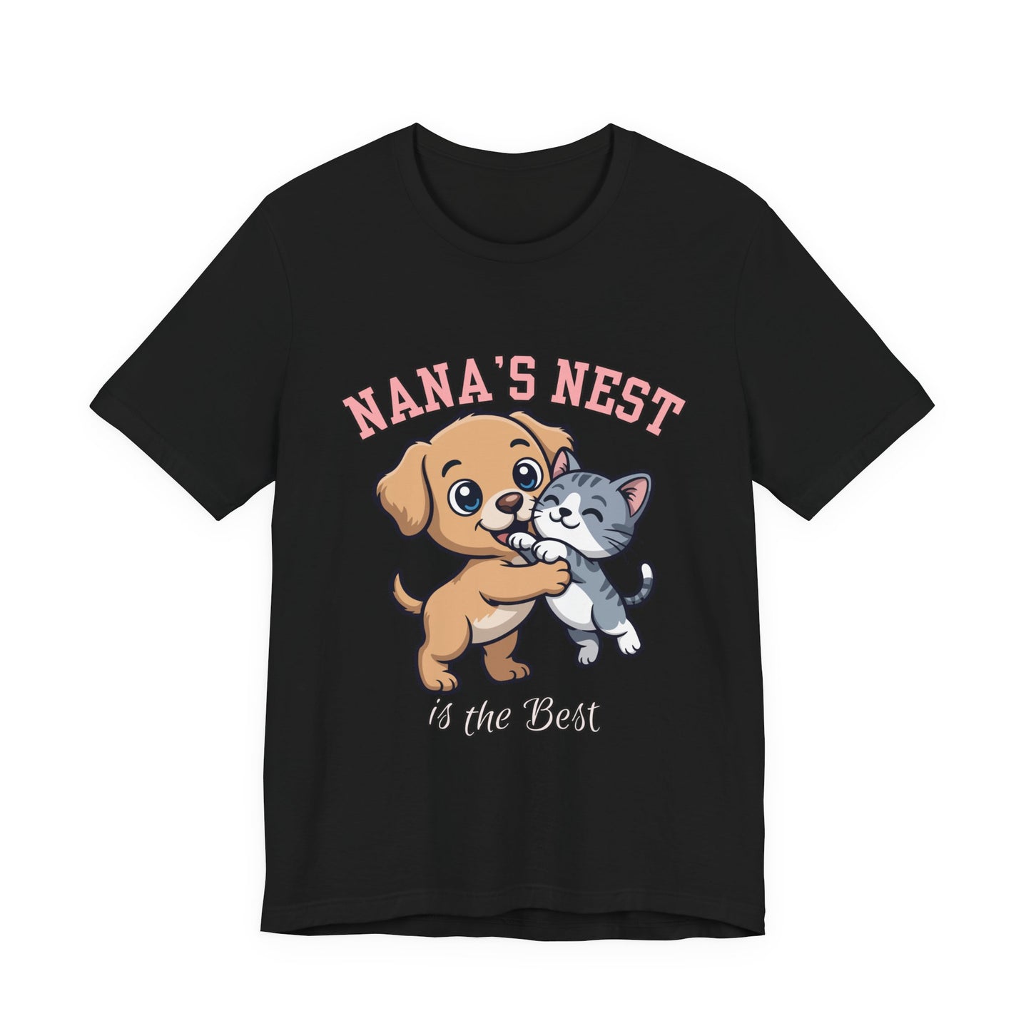Nana's Nest Pets Unisex Tee, Cute Pet Lover T-Shirt, Gift for Dog and Cat Lovers, Family Reunion Shirt, Birthday Gift Idea