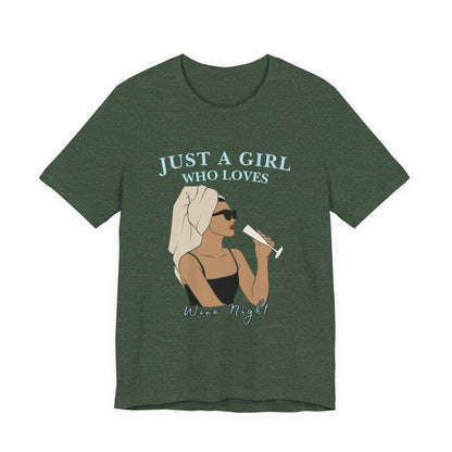 Chic Wine Lover Tee | Just A Girl Who Loves Wine Night Shirt, Gift for Wine Enthusiasts, Relaxation Outfit, Perfect for Parties, Girls [...]