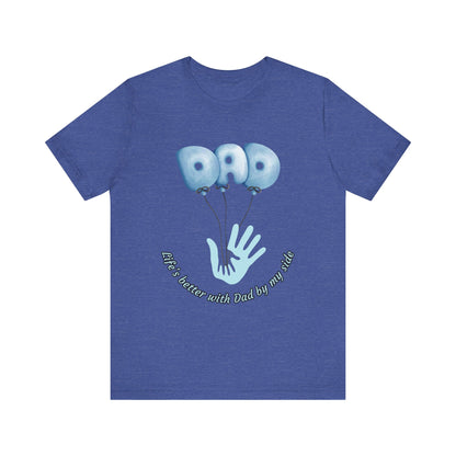 Dad Balloon Tee, Father’s Day Gift, Unisex T-Shirt, Birthday Present, Love for Dad, Family Celebration Apparel