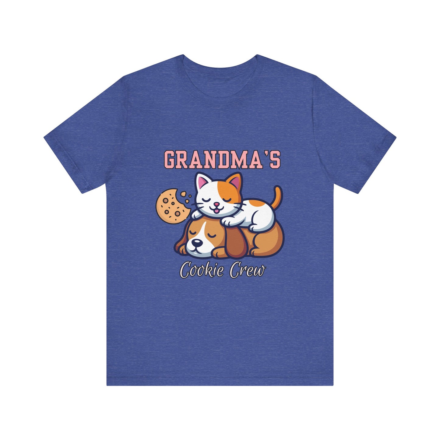 Cute Cat & Dog Grandma's Cookie Crew Tee - Pet Lovers Shirt, Animal Lover Gift, Funny Cat Tee, Family Reunion, Birthday Gift