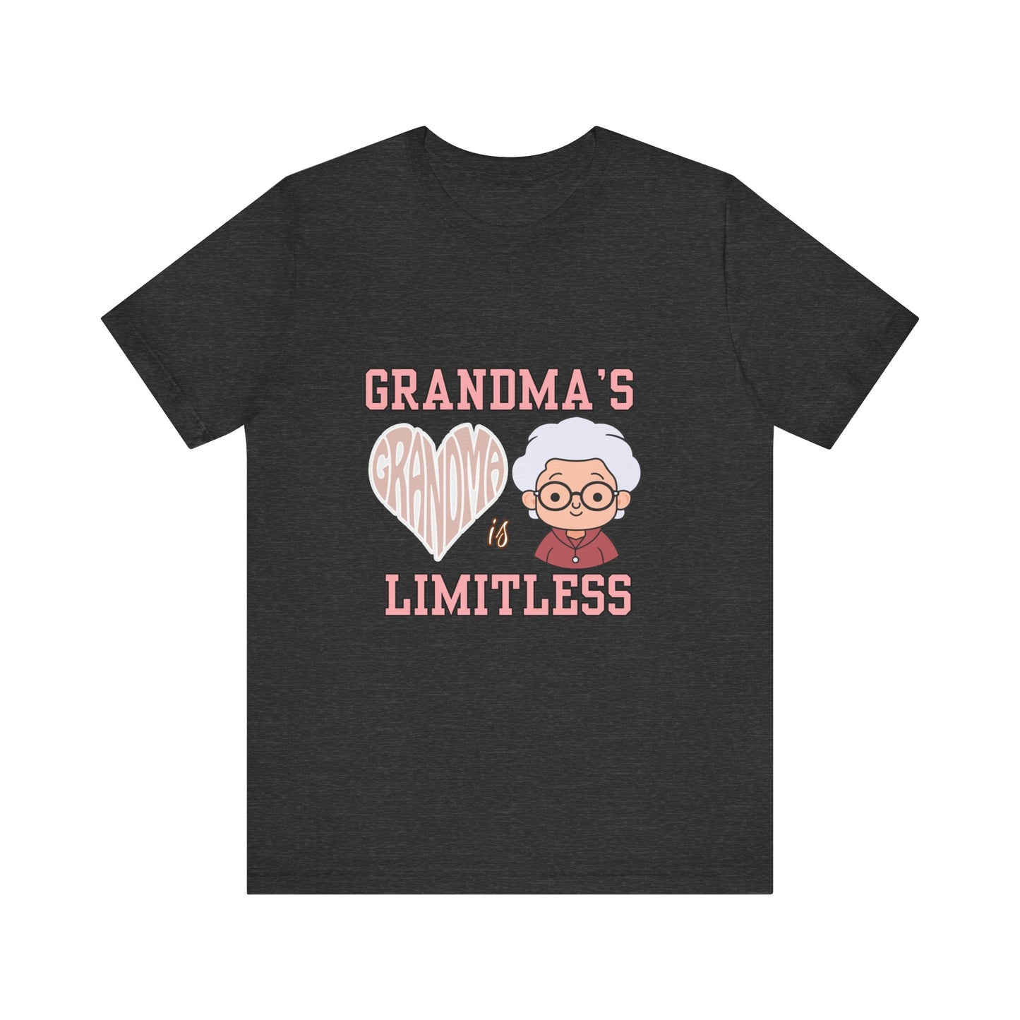 Grandma's Limitless Love Unisex Tee, Cute Grandmother Gift, Family Reunion Shirt, Mother's Day Tee, Comfortable Everyday Wear, [...]