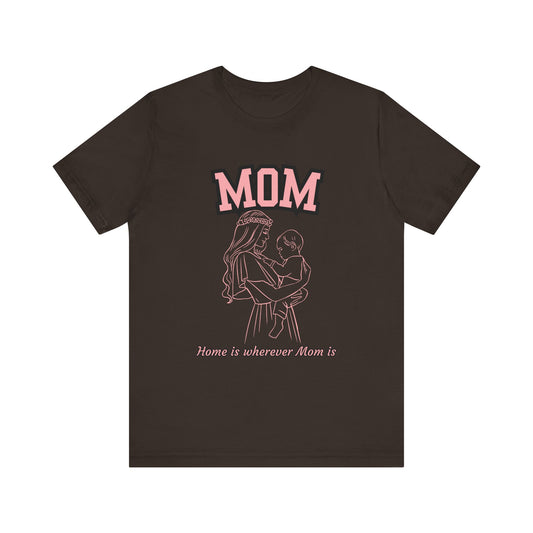 Mom Love Unisex Jersey Tee, Cute Gift for Mom, Mother’s Day Shirt, Casual Family Tee, Soft Cotton Top