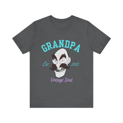 Grandpa Est 2025 Vintage Soul Tee, Funny Grandpa Gift, Unisex T-Shirt, Father's Day, Vintage Style, Gift for Grandpa
