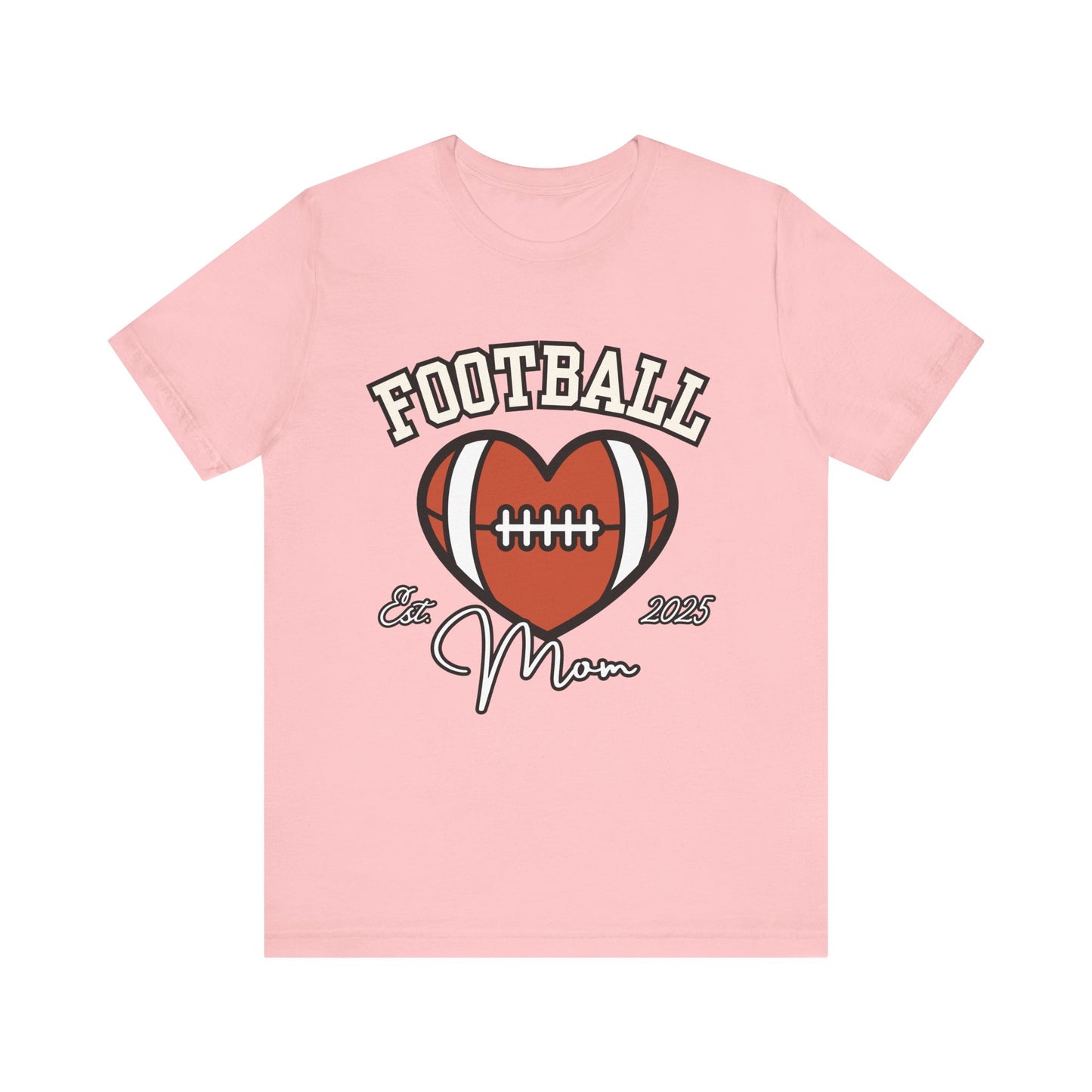 Football Heart Mom Tee, Gift for Sports Moms, Unisex Football Shirt, Casual Daywear, Game Day Outfit, Football Fan Gift