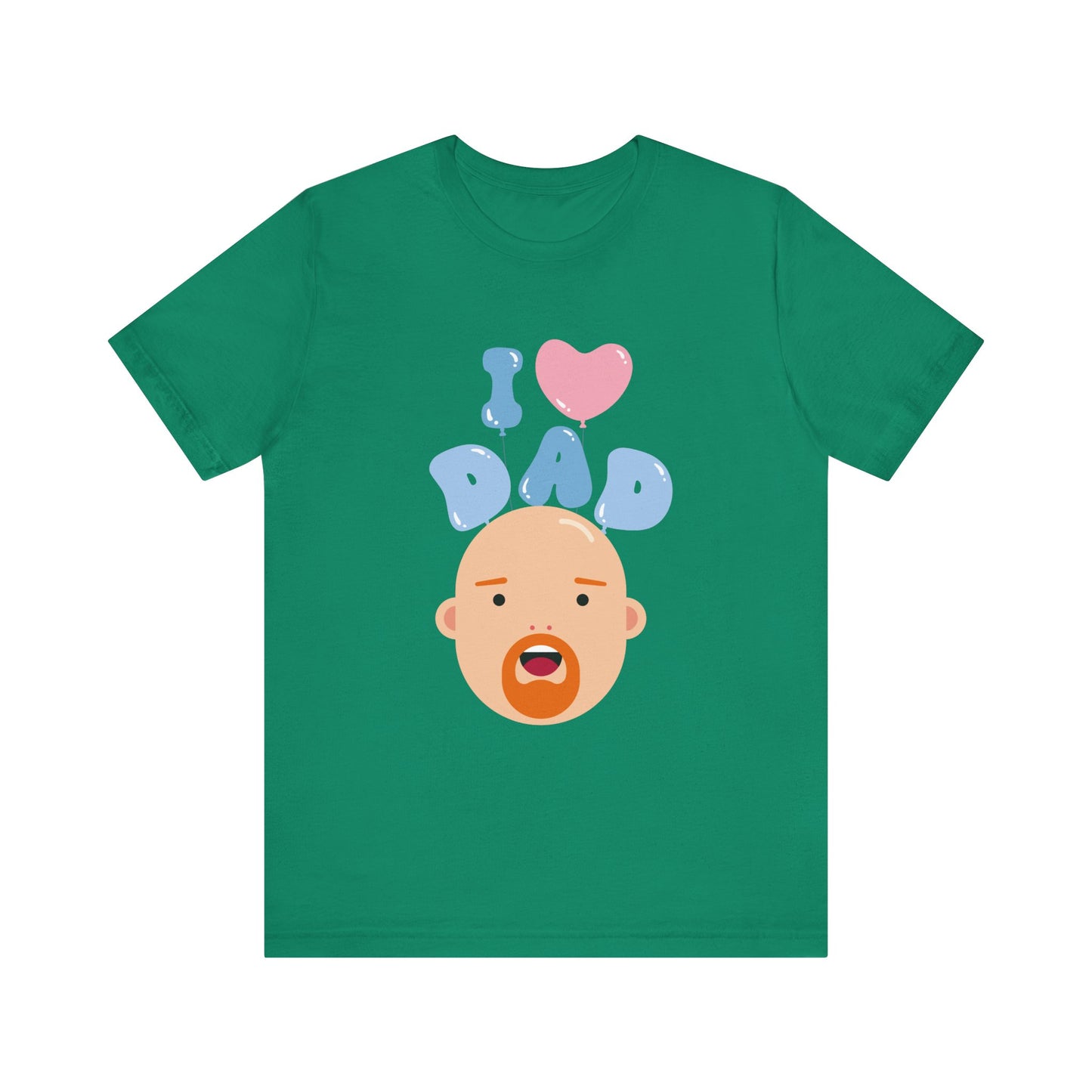 I Love Dad Tee - Perfect Gift for Father's Day, Dad's Birthday, Family Gatherings, Casual Wear, Unisex Jersey Short Sleeve Shirt
